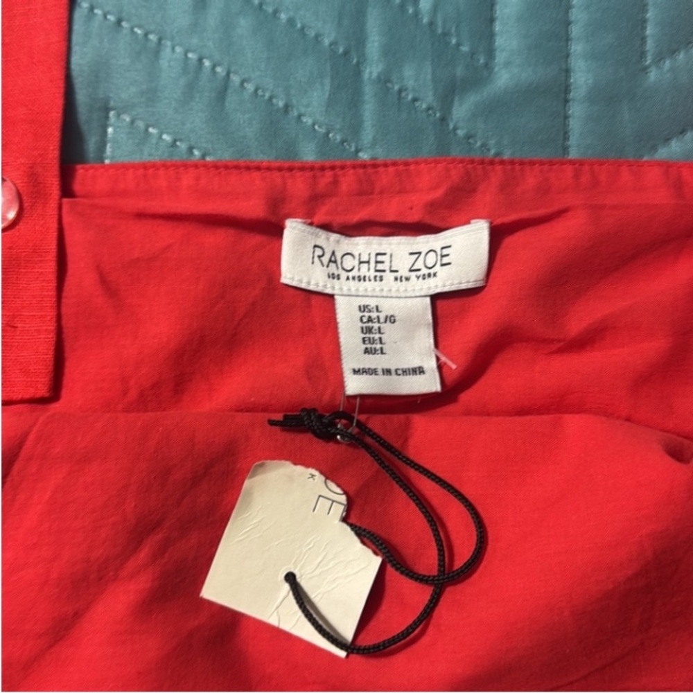 3/$14 Rachel Zoe Rayon & Linen Cropped Sleeveless Casual Top Size: L - Picture 3 of 4